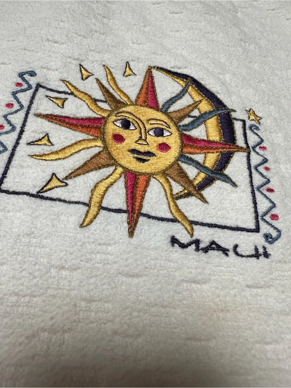 VTG 90S SGT LEISURE SWEATSHIRT PULLOVER MAUI HAWAII CELESTIAL EMBROIDERED XL